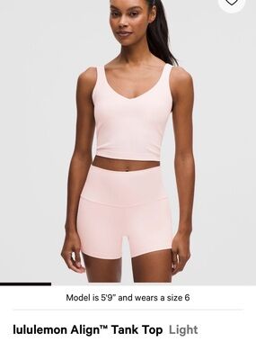 lululemon athletica Light Pink Align Tank Top